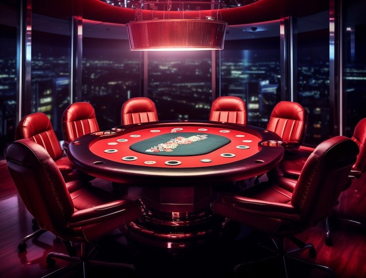 Live casino studio with multiple camera feeds showing dealer and table layout